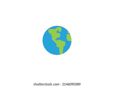 Globe Showing Americas Vector Isolated Emoticon. Globe Showing Americas Icon