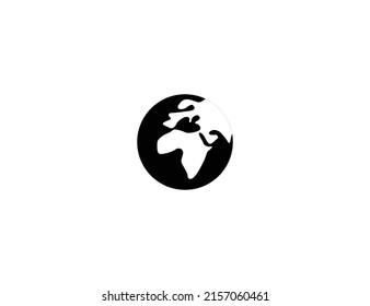 Globe Showing Europe Africa. Earth isolated realistic vector icon. Planet vector icon. Earth globe illustration icon