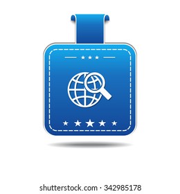 Globe Sign Blue Vector Icon Design