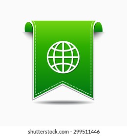 Globe Sign Green Vector Icon Design