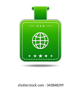 Globe Sign Green Vector Icon Design