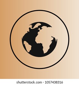 globe sign icon