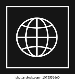 globe sign icon
