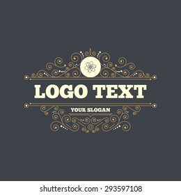 Globe sign icon. World logistics symbol. Worldwide travel flights. Flourishes calligraphic ornament. Vector