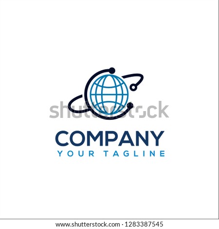 Globe sign and stethoscope doctor vector logo design template.World Health Day icon.Vector illustration - Vector 