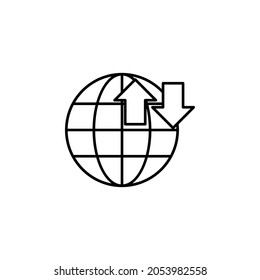 globe, signal icon in Mobile network set
