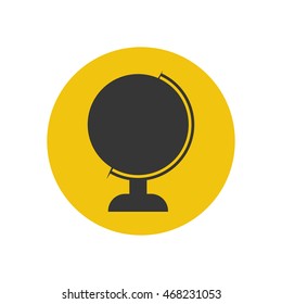 Globe silhouette illustration. World map illustration. Vector illustration
