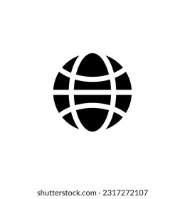 Silhouettensymbol. ErdVektorgrafik einzeln auf weißem Hintergrund. schwarzes Webzeichendesign.