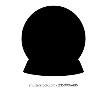 Globe Silhouette Vektorgrafik weißer Hintergrund