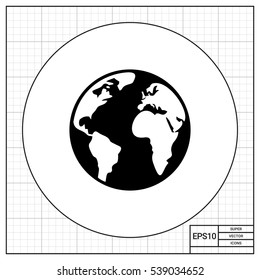 Globe simple icon