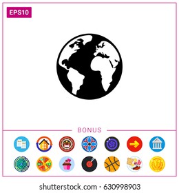 Globe simple icon