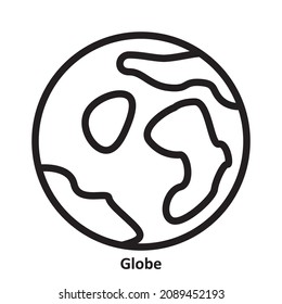 Globe. simple icon design, best used for banner, flayer, or web application. Editable stroke with EPS 10 file format