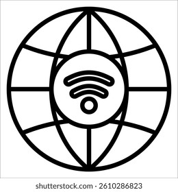 Globe Simple Icon Vector Illustration Concept