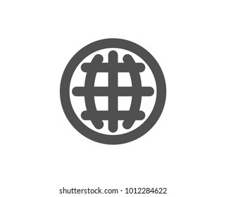 Globe simple icon. World or Earth sign. Global Internet symbol. Quality design elements. Classic style. Vector
