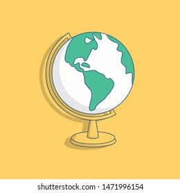 Globe simple vector pop colors graphic elements