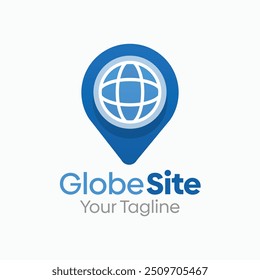 Modelo de design de logotipo de site globo. Bom para negócios, agência, comunidade e organização