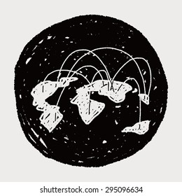 globe social doodle