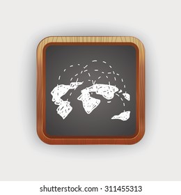 globe social doodle
