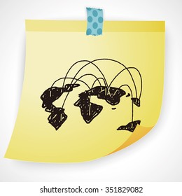 globe social doodle
