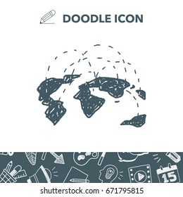 globe social doodle