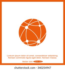 globe, social network icon