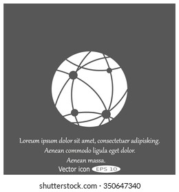 globe, social network icon
