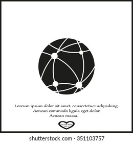 globe, social network icon