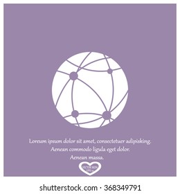 globe, social network icon