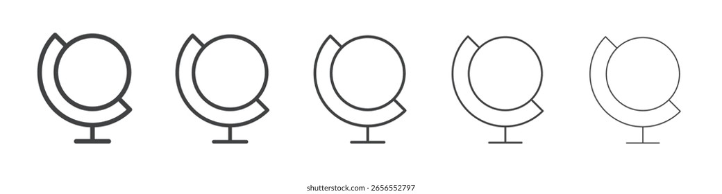 Globe stand icon simple illustration logo art