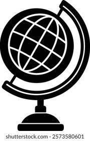 Globe with stand icon vector illustration