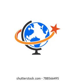 Globe and Star Logo