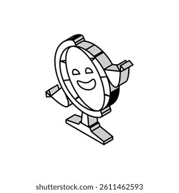 globe stationery character isometric icon vector. globe stationery character sign. isolated symbol illustration