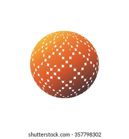 Globe, stock vector illustration. Colorful