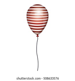 globe striped white and red with cord