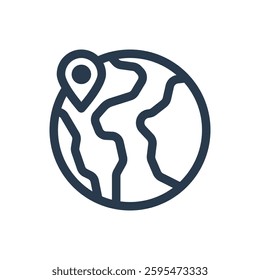 Globe for Study Abroad Vector Icon