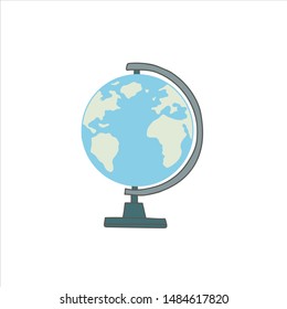 Globe. A symbol of the globe. Color Vector Illustration by hand.