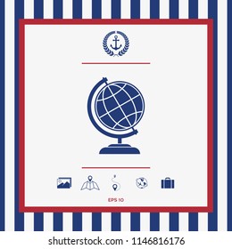 Globe symbol - Earth icon
