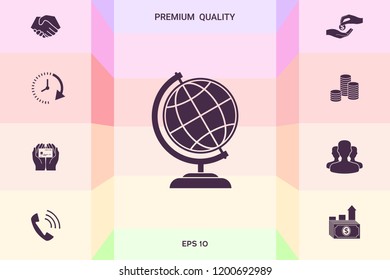 Globe symbol - Earth icon