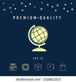 Globe symbol - Earth icon. Graphic elements for your design