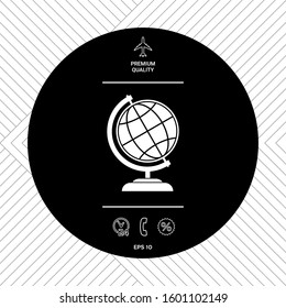 Globe symbol - Earth icon. Graphic elements for your design