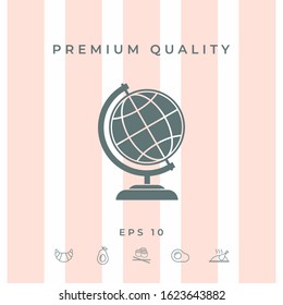 Globe symbol - Earth icon. Graphic elements for your design