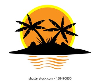 Globe symbol in evening