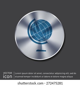 globe symbol of geography. symbol icon geography, the study of the world and the countries on the planet Earth