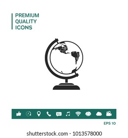 Globe symbol - icon