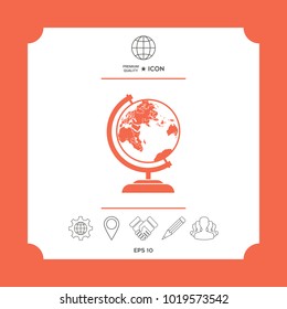 Globe symbol icon