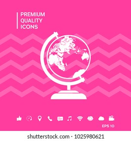 Globe symbol icon