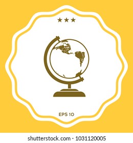 Globe symbol - icon
