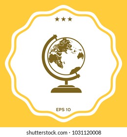 Globe symbol icon