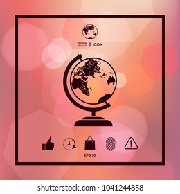 Globe symbol icon
