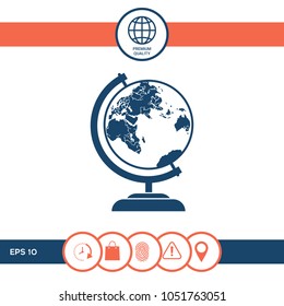 Globe symbol icon